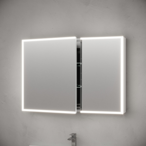 Зеркало-шкаф Sancos Evoke SC80100 100х14х70 настенный цвет серый - фото 4